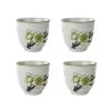 4Pcs Japanese Style Plum Flower Ceramic Teacups Small Straight Wine Cups 150ML