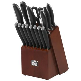 Chicago Cutlery Avondale 16-Piece Kitchen Knife Set with Wood Block