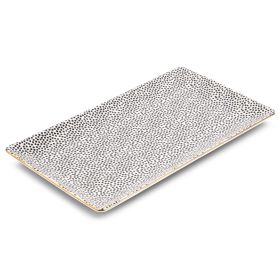 Thyme & Table Stoneware Rectangular Serve Platter, Dot