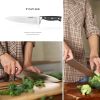 Hecef 3-Piece Professional Kitchen Knife Set, German Stainless Steel Extra Sharp Chef Knife Set