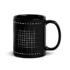 Aura Black Coffee Mugs with Grid design by HadiArts