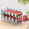 Soda Can Organizer Storage Rack, 2 Pack Stackable Beverage Soda Can Dispenser Organizer Holder for Refrigerator, Cabinet, Pantry