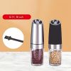 1pc/2pcs Electric Pepper Mill Herb Coffee Grinder Automatic Gravity Induction Salt Shaker Grinders Machine Kitchen Herb Spice Mill Tools (Battery Not