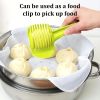 1pc Tomato Slicer Holder; Lemon Cutter; Round Fruits Vegetable Cutting Tools; Handheld Multi Purpose Tongs; Kitchen Gadget