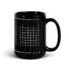 Aura Black Coffee Mugs with Grid design by HadiArts